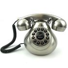 4b4teo7a841-195 Polyconcept Monster Phone Silver Brush Metal Reproduction Retro Telephone