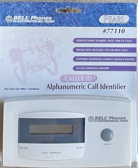 Bell 77110 Phones Caller Id Pearl Alphanumeric Call Identifier