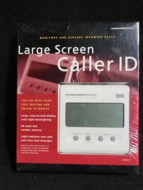 Consumerware Cid98l-5 Large Screen Caller Id By New Sealed