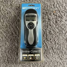 Em2516bk Emerson Slimline Caller Id Em-2516 Desk/wall Mount Phone Black Silver