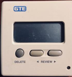 Gte 3c4x Vintage Caller Id Box Name And Number Display Missing Cover On Bottom