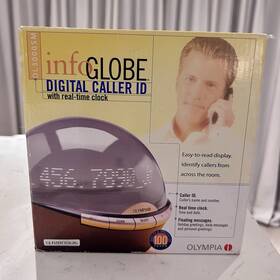 Olympia Ol300sm New Info Globe Digital Caller Id With Real Time Clock Rare In Box