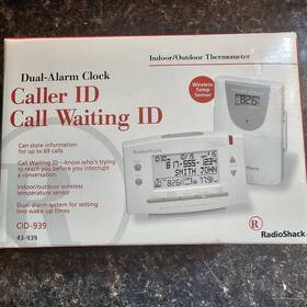 Radioshack 040293149970 Radio Shack Dual-alarm Clock Call Waiting Id Wireless Temp Sensor Cid-939