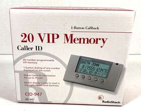 Cid-947 Radioshack 43-947 Caller Id Box 20 Vip Memory 1 Button Callback New Vintage