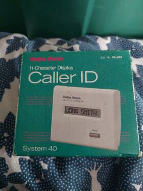 Radioshack 43-961 Radio Shack Vintage Caller Id System 40 11 Character Display Manual