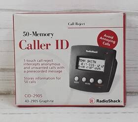 Radioshack Cid-2905 Radio Shack 50 Memory Caller Id 43-2905 Graphite Call Reject