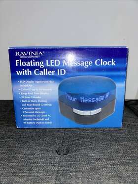 Ravinia 049022302709 Floating Led Messaging Globe Blue Clock Caller Id Brand New