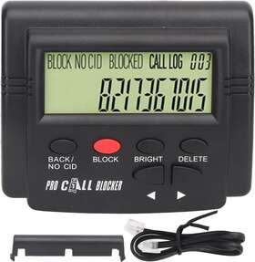 Sanpyl Sanpyl0mush569c1 Call Blocker For Landline Phones Prevent Harassment Caller Id Box With Lcd Disp