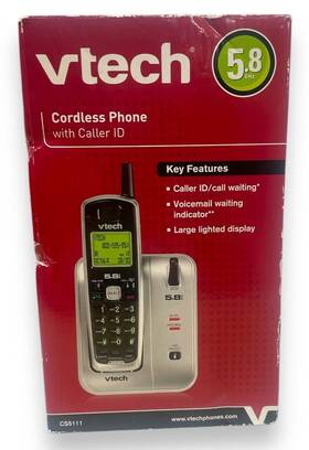 Vtech Cs5111 Cordless Phone With Caller Id 5.8 Ghz As Seen In Pictures