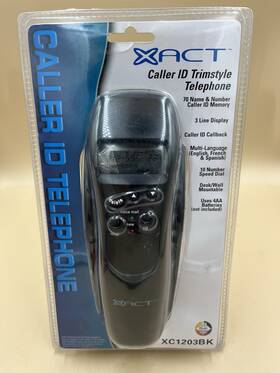 Xact Xc1203bk Caller Id Telephone. Nib. English Spanish Or French. Free Shipping