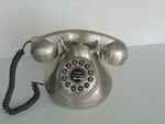 50'S Monster Silver Brush Metal Retro Telephone Polyconcept SW03312. Fixed Price $12.99.