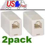 Pack RJ12 RJ11 Telephone Modular In-line Cord Coupler Extender LOT2PCS. Fixed Price $6.99.