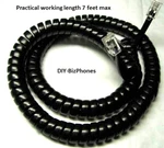5-PACK Handset Cord Telefield Phone U1000 U1100 IPX500 TC1100 Curly Black 12FT. Fixed Price $16.99.