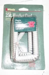 Woods' Modular 25' Ft Handset Cord Desk Phone Nos Grey New Sealed Office Home. Fixed Price $6.30.