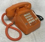 Vintage Comdial Itt 2500 Series Orange Push Button Touch Tone Desk Table Phone. Fixed Price $72.99.