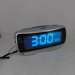Jwin Silver Dual Alarm Clock Am/fm Radio JL-334D Large Numbers Lcd Battery Wired. Fixed Price $8.40.