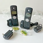Two X Motorola L303 Dect 6.0 Cordless Handsets With Bases, Adapters & Batteries. Fixed Price $35.00.