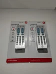 2 Pack Silver Ge Universal Tv Remote Control 4 Devices Total By Jasco 33701. Fixed Price $22.95.