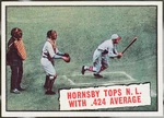 1961 Topps #404 Hornsby Tops Nl With .424 Average Bt Baseball Nm. Fixed Price $14.99.
