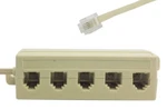 Home Telephone 5-WAY Modular Outlet Landline Jack Cable Cord Wire Splitter Vwltw. Fixed Price $10.89.