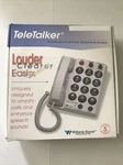 William Sound Teletalker Amplified Corded White Phone 040 Big Button. Fixed Price $40.00.