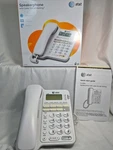 At&t CL2909 Corded Speakerphone Caller Id Waiting White Landline W/box. Fixed Price $21.67.