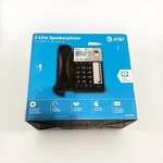 At&t 2-LINE Speakerphone With Waiting Caller Id Open, Box. Fixed Price $29.99.