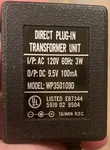 Direct Plug In Transformer Unit Power Supply Model WP350109D Output 9.5 V. Fixed Price $12.95.