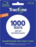 Tracfone 1000 Text Messages Prepaid Add Refill Card, Only For Smartphones.. Fixed Price $6.95.
