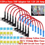 30PCS Fuse Tap Adapter Kit 12V 15 20AMP Car Add-a-circuit Mini Atm Apm Blade. Fixed Price $9.99.