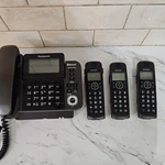 Panasonic KX-TGF382M 4 Handset Base Phone Answering Machine Intercom. Fixed Price $79.99.