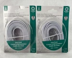 25FT. White Phone Cord Lot Of Power Gear Jasco 76119 Connect Device Wall Jack. Fixed Price $5.99.