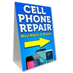Cell Phone Repair Economy A-frame Sign. Fixed Price $39.99.