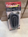 Trisonic TS-625 , 25-FT Gray Modular Coil Cord New Nos Original Packaging. Fixed Price $10.00.