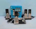 At&t CL82415 Dect 6.0 4-HANDSET Cordless Phone Answering System Silver. Fixed Price $49.49.