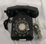 1976 Black Rotary Itt Cortelco 500 Style Continental Telephone System. Fixed Price $60.00.