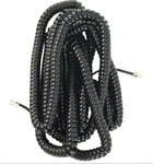 50FT Telephone Handset Receiver Cord Curly Coil Cable 4P4C RJ22- Black 16Z. Fixed Price $15.95.
