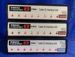 3 Whozz Calling 8 Lite Caller Id Interface Unit & Adaptors - Lot Power On Tested. Fixed Price $300.00.