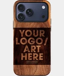 Personalized Iphone 17 Pro Case - Magsafe Custom Wood Carved Cover. Fixed Price $49.00.