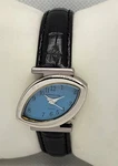 Ladies Edward Lynn Prism Dial Silver Tone Blue Black Band Analog Watch I8. Fixed Price $19.99.