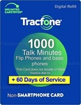 Tracfone 1000 Minutes +60 Service Days Refill Basic Airtime Card Digital. Fixed Price $220.78.