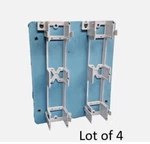 Lot Of 4 Dynacom 183C1W Wood Quarter Backboard Brackets Blue 1/2 Thick. Fixed Price $135.00.