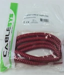 Cherry Red 25FT Vintage Phone Long Handset Cord Receiver Curly Cablesys 2500RD. Fixed Price $9.99.