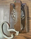 Vtg Made In Usa Cortelco Wall Rotary Telephone Brown. Fixed Price $49.95.