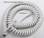 2-PACK Bright White 12FT Southwestern Bell Freedom Phone Handset Cord Coil. Fixed Price $10.49.