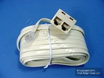 Leviton C2627-25I Ivory 25' Duplex Phone Line Extension Cord 6-WIRE RJ11 RJ14. Fixed Price $10.43.