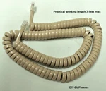 Beige 12FT Vintage Phone Handset Cord Generic Landline Receiver Curly Cable. Fixed Price $8.79.