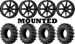 Kit 4 Efx Motoslayer Tires 35X9.5-20 On High Lifter HL10 Black Wheels. Fixed Price $2612.67.