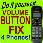 FIXES4- Uniden Volume Button Keypad Repair 4X DCX140 DECT1480-2 DECT1480-3-4-5-6. Fixed Price $6.95.