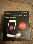 Macally Suction Cup Mount W/ Telescopic Arm--new & Sealed! For Phones!. Fixed Price $15.00.